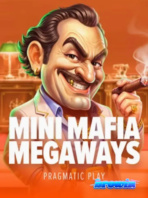 Tampilan visual slot Mini Mafia Megaways dengan tema mafia kartun yang mewah